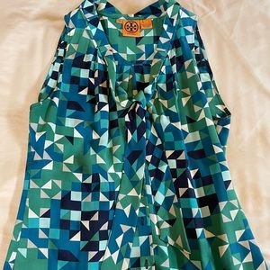 Tory Burch Silk Shell with tie Neck
